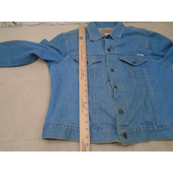 Vtg Chevrolet Chevy Cheyenne Pickup Truck Jean Denim Jacket Horizon Mens XL 46 - Picture 9 of 16